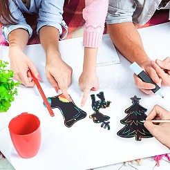 Рождественская тема радуга скретч живопись художественная бумага FIND-WH0135-13