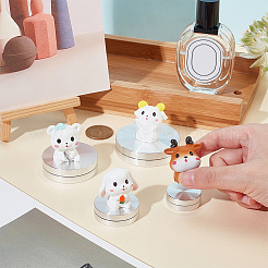 4 шт. 4-х стильная мини-вращающаяся подставка из алюминиевого сплава для статуэтки AJEW-BC0006-50