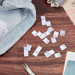 500 шт. 10 стиля полиэстеровых этикеток для одежды FIND-BC0014-07B