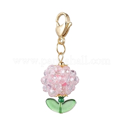 Фрукты в горшках из искусственной императорской яшмы и стеклянных бусин подвесные украшения&nbsp;HJEW-MZ00308-03