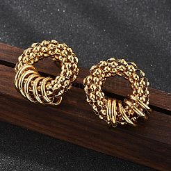 201 серьги-кольца из нержавеющей стали EJEW-P304-11G