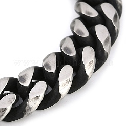 Браслеты из кубинской цепочки из нержавеющей стали 304 для мужчин&nbsp;BJEW-B102-08AS