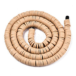 Плоские круглые бусинки распорки ручной полимерной глины&nbsp;CLAY-R067-3.0mm-37