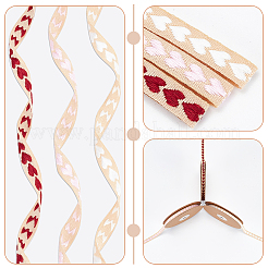 3 рулон 3-х цветной плоской полиэстеровой ленты ко Дню святого Валентина OCOR-NB0001-82