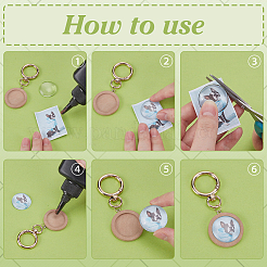 Наборы для изготовления круглых деревянных подвесок своими руками&nbsp;HJEW-FG00031