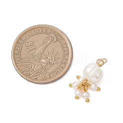 Подвески из натурального культивированного пресноводного жемчуга картофельного цвета&nbsp;PALLOY-JF04749-03