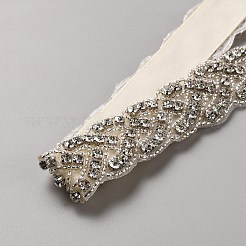 Тканевые ремни-цепочки со стразами&nbsp;AJEW-WH0314-520