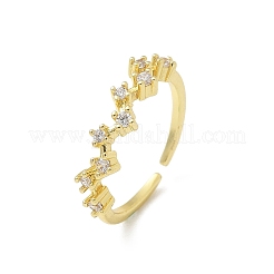 Кольца-манжеты из прозрачного кубического циркония RJEW-G337-03G