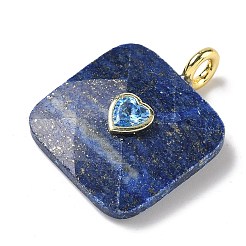 Граненые подвески из окрашенного натурального лазурита&nbsp;G-C274-03G