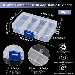 8 сетка прозрачный органайзер для акриловых бусин контейнеры CON-WH0087-32