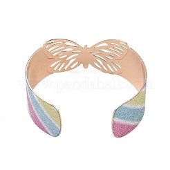 Женские браслеты с открытыми манжетами из сплава бабочки&nbsp;BJEW-L686-01A