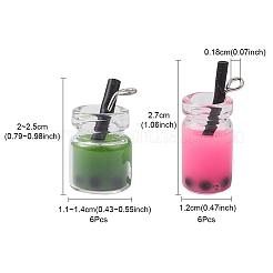 12шт 2 стиля подвески для стеклянных бутылок CRES-YW0001-15