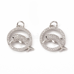 Латунные микро проложить кубического циркония подвески&nbsp;KK-E068-VB017