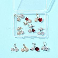 10 шт. 10 стиля латунные подвески с микропаве и кубическим цирконием&nbsp;KK-FS0001-80