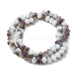 Гальванические стеклянные бусины с радужным покрытием GLAA-G106-02A-HP02