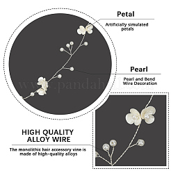 Ободки для невесты из искусственного жемчуга с полиэстером и смолой OHAR-WH20010-07S