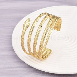 Браслеты-манжеты из нержавеющей стали 304 для женщин BJEW-P363-03G