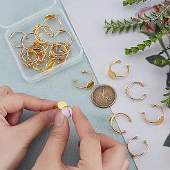 24 шт. 4 стиля регулируемых колец для пальцев из нержавеющей стали 304&nbsp;STAS-PH0006-11