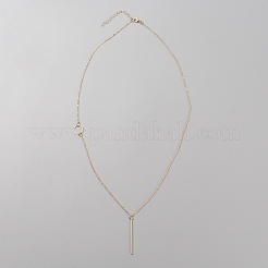 Ожерелье с подвеской из сплава с цепочками для женщин&nbsp;NJEW-WH0022-02E-KCG