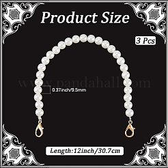 3 шт. пластиковые круглые бусины для сумок с имитацией жемчуга&nbsp;PURS-CN0001-03