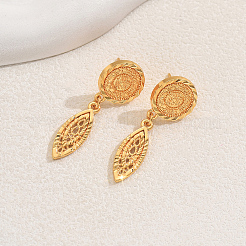 Винтажные французские ближневосточные серьги-гвоздики из сплава с конским глазом&nbsp;XZ9039