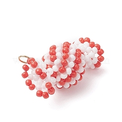 Подвески-конфеты из стеклянных бусин&nbsp;PALLOY-MZ00982-04