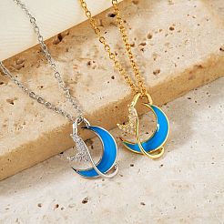 Блестящие латунные микропаве прозрачные кубические цирконии подвески ожерелья для женщин FQ5773