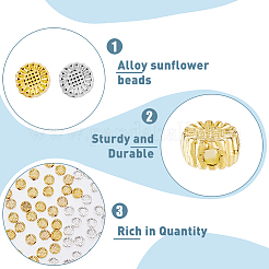 600 шт. 2 цвета бусины из сплава в тибетском стиле FIND-DC0002-54