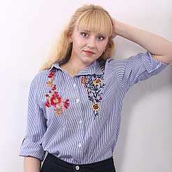 2 шт. 2-х цветная полиэстеровая компьютерная вышивка на ткани для пришивания аппликаций&nbsp;PATC-NB0001-13B