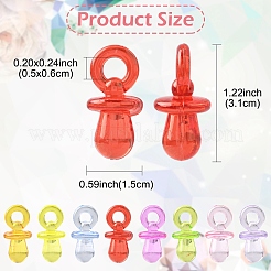 50шт прозрачные акриловые подвески&nbsp;TACR-YW0003-25