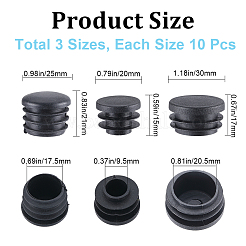 30 шт. 3 заглушки для пластиковых отверстий&nbsp;AJEW-GF0008-01