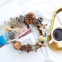 Форма круга ротанг лоза ветка венок обруч&nbsp;LS-DIY-B022-01E