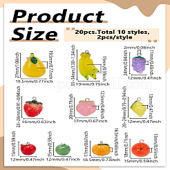 20 шт. подвески из смолы и акрила 10 стилей&nbsp;CRES-LP0001-11