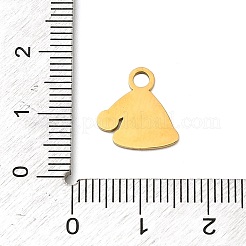 Рождественские эмалевые подвески из нержавеющей стали 304&nbsp;STAS-I356-02G-05