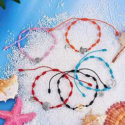 Набор браслетов из натуральной раковины каури&nbsp;BJEW-SW00030