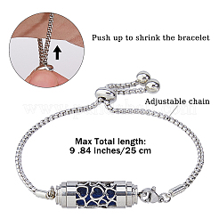 2 сумка 2-х цветных браслетов-слайдеров из нержавеющей стали&nbsp;BJEW-FH0001-11