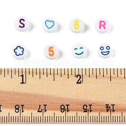 190шт 5 стиля непрозрачные акриловые бусины&nbsp;MACR-FP0001-08