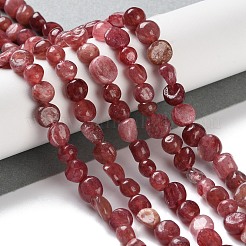 Природного кварца клубники нитей бисера&nbsp;LS-G-P497-01C-02