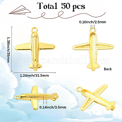 50 шт. подвески в виде самолета из сплава&nbsp;FIND-SC0018-07