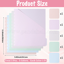 5 шт. листы-разделители для блокнота в полипропиленовом переплете&nbsp;AJEW-WH20006-191A