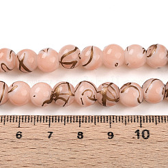 Выпечка окрашенные стеклянные бусины пряди X1-DGLA-N010-8mm-02