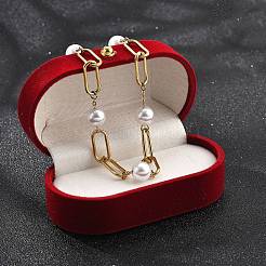 Ионное покрытие (ip) 304 нержавеющая сталь овальные звенья цепи ожерелья для женщин NJEW-P320-23G