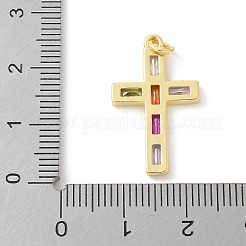 Латунные микро проложить кубического циркония подвески KK-P294-05G