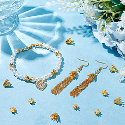 100 шт. 2-х стильный латунный колпачок для бусины KK-NB0003-25