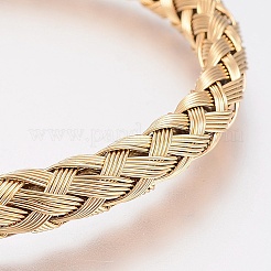 Ионное покрытие (ip) 304 нержавеющая сталь браслеты-манжеты браслеты с крутящим моментом&nbsp;X-BJEW-H570-27G