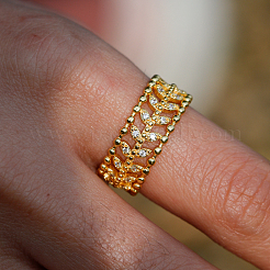 Элегантное французское винтажное кольцо s925 из стерлингового серебра с полым листом для женщин на различные случаи жизни IG3698-4