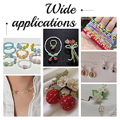 Набор стеклянных круглых бусин&nbsp;SEED-WH0002-03