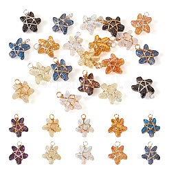 20шт 10 цвета стеклянный кулон&nbsp;PALLOY-TAC0109