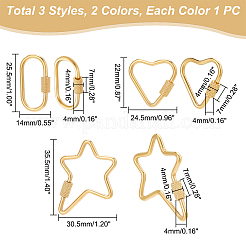 6 шт. 6 стиля подвески-карабиновые замки из нержавеющей стали 304 STAS-UN0040-79