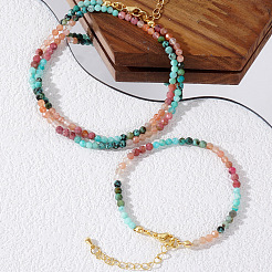 Комплект браслетов и ожерелий из натуральных камней для женщин DW2258